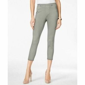 Style & Co Women's Twill Gray Capri Leggings Large